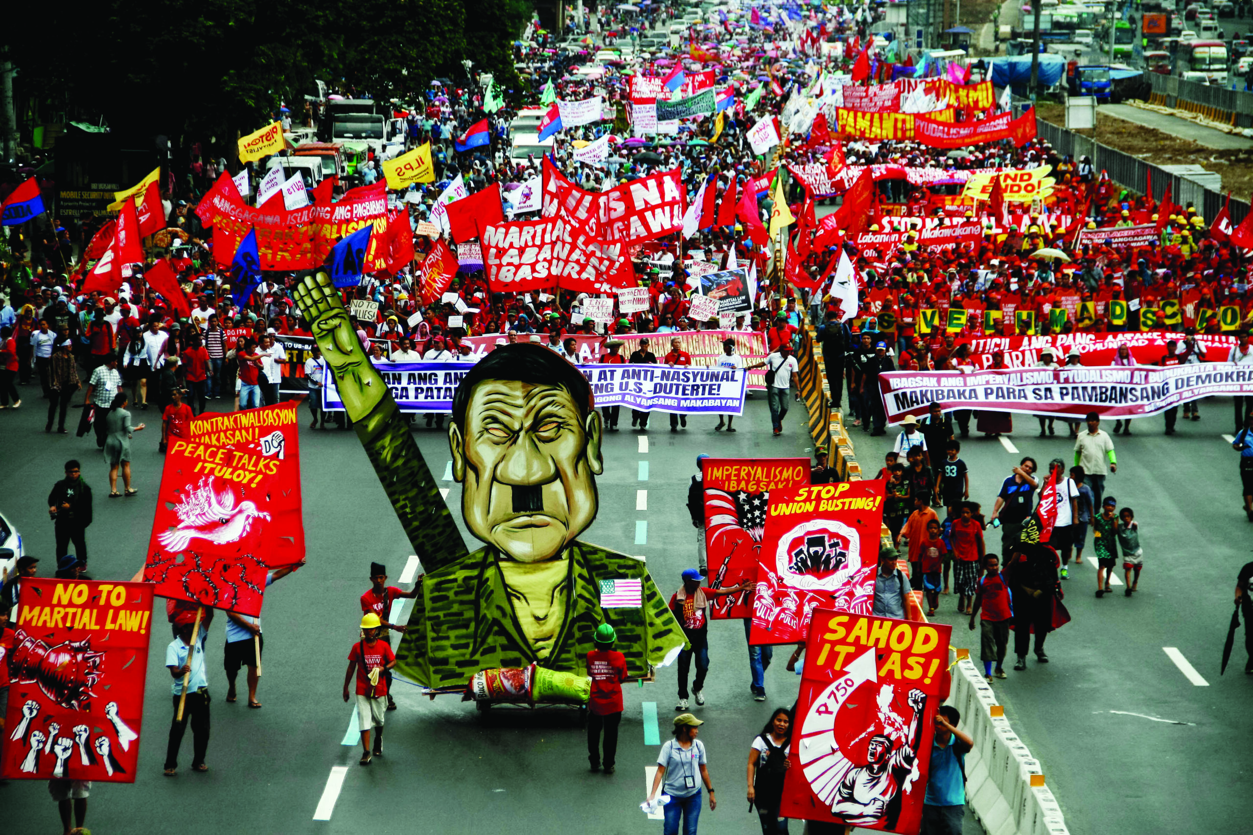 Thousands of protesters marched through Commonwealth avenue